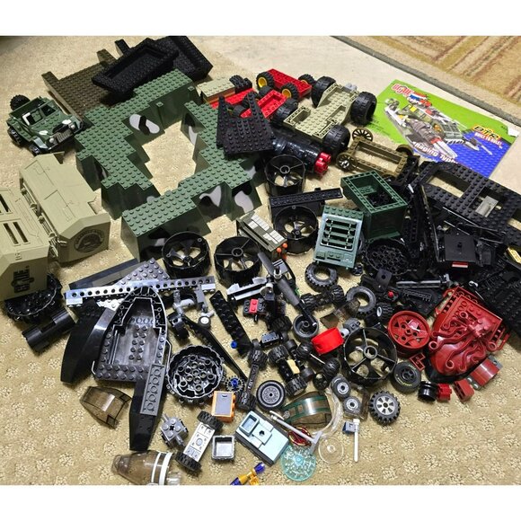 Lego and Compatible with Lego Lot Military Vehicle Parts Green Camo GA159 - Picture 2 of 8